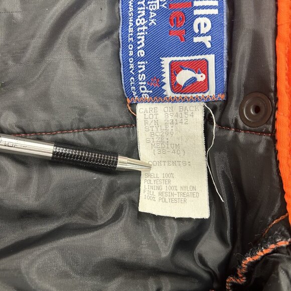 90s Vintage Chiller Killer Jacket Mens Medium Orange Camo Hunting Insulated - Picture 5 of 15